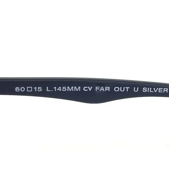 Op Ocean Pacific Sunglasses FAR OUT U SILVER Navy Blue Aviators Mirrored Lenses - Picture 14 of 15